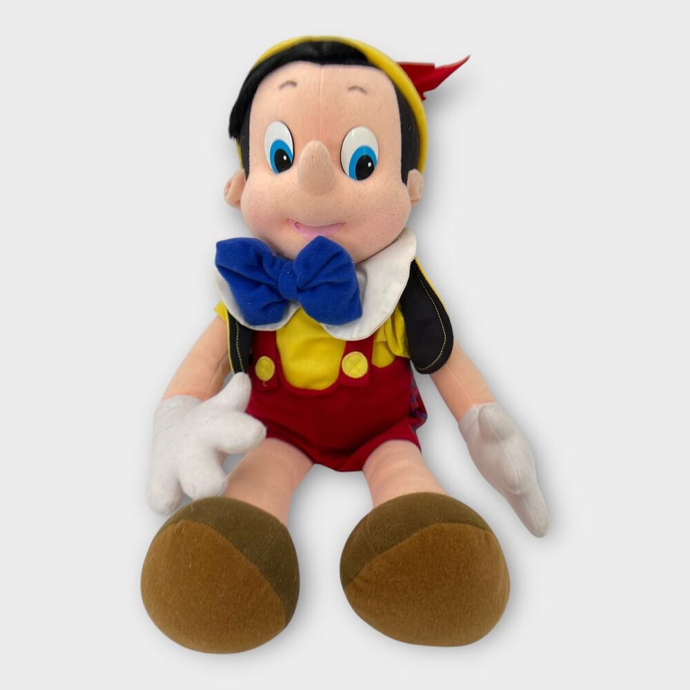Vintage 1992 Mattel 18" Collectors Disney Pinocchio Doll Plush 3D Hair Stuffed